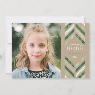Carte de vacances Herringbone Band - Clover