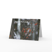 Carte de vacances hiver Bitsweet