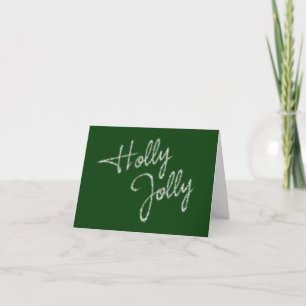 Carte de vacances Holly Jolly À feuillage persista