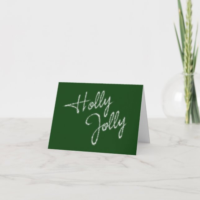 Carte de vacances Holly Jolly À feuillage persista (Devant)