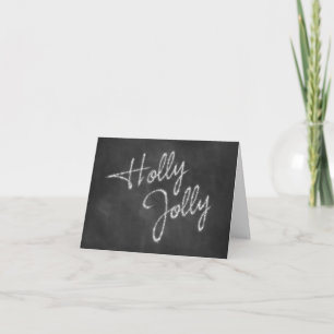 Carte de vacances Holly Jolly Chalkboard