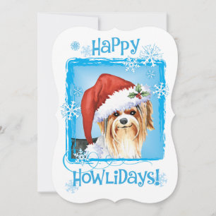 Carte de vacances Howlidays Biewer Terrier