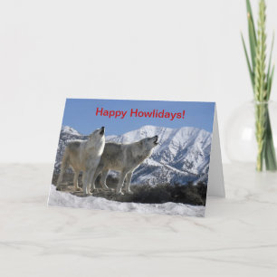Carte de vacances Howling Wolf
