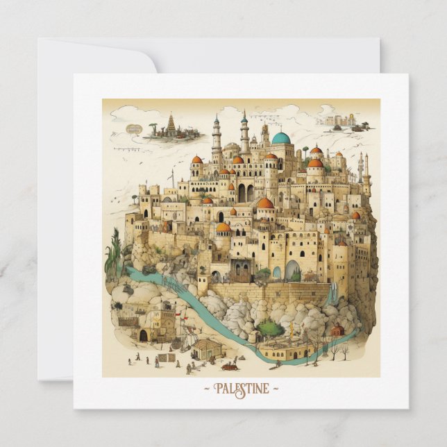 Carte de vacances Illustration Palestine (Devant)