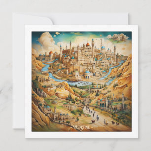 Carte de vacances Illustration Palestine