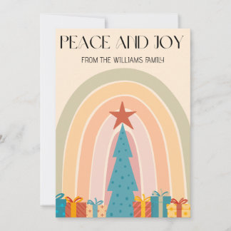 Carte de vacances Inclusive Boho Paix Amour LGBTQ