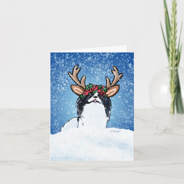 Carte de vacances japonaise Chin Reindeer (Devant)