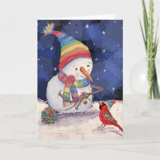 Carte de vacances Jolly Snowperson