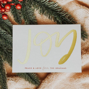 Carte de vacances Joy Gold Foil