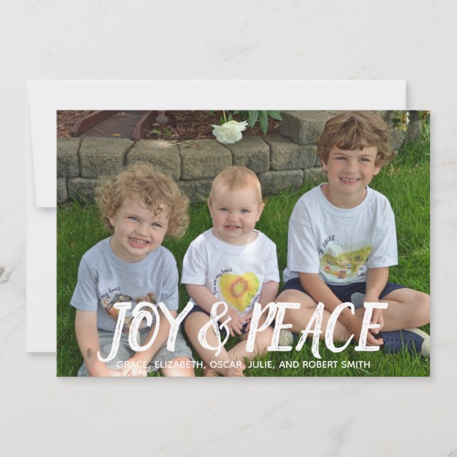 Carte de vacances Joy & Peace Flat (Devant)