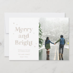 Carte de vacances Joyeuse et Bright White Gold