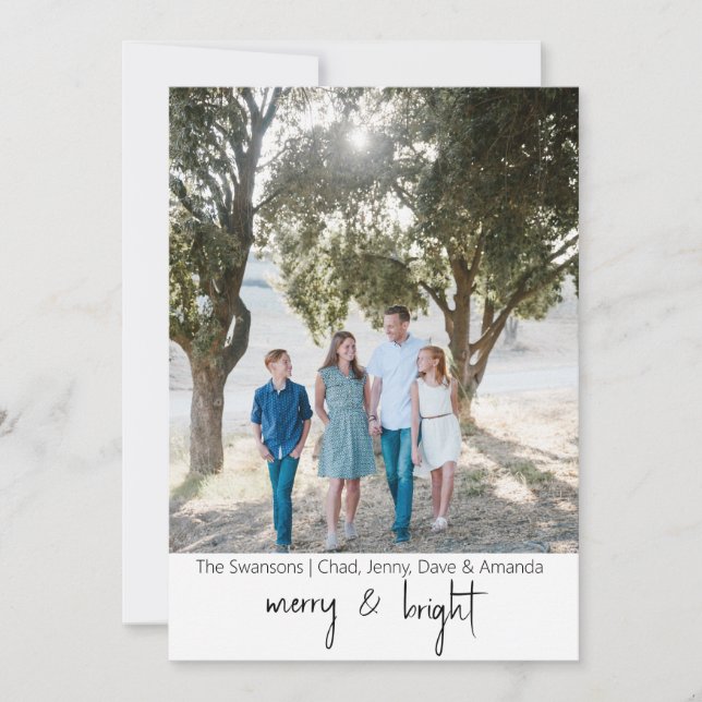 Carte de vacances Joyeuse et brillante (Devant)