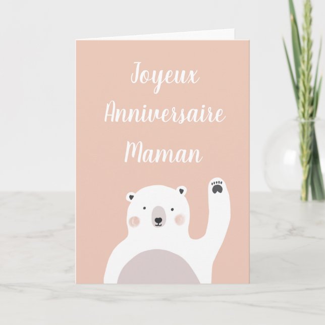 Carte de vacances Joyeux Anniversaire Maman (Devant)