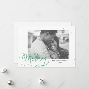 Carte de vacances Joyeux Confetti Festif Photo