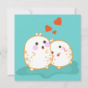 Carte de vacances Kawaii Bunnies