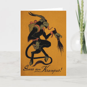 Carte de vacances Krampus traditionnelle