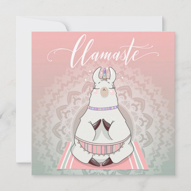 Carte de vacances lama (Devant)