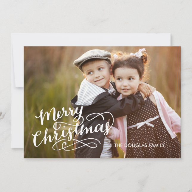 Carte de vacances Lettrée à la main (Devant)