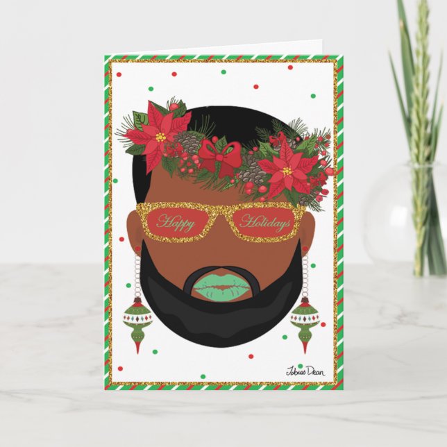 Carte de vacances LGBTQ Beard (Devant)