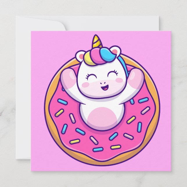 Carte de vacances licorne (Devant)