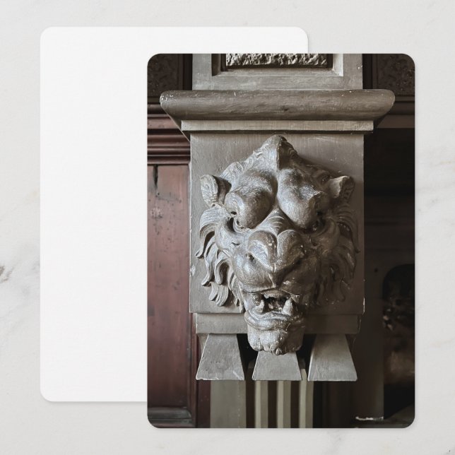 Carte de vacances Lion Head Flat (Devant / Derrière)