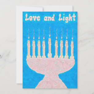 Carte de vacances Love et Light Hanoukka