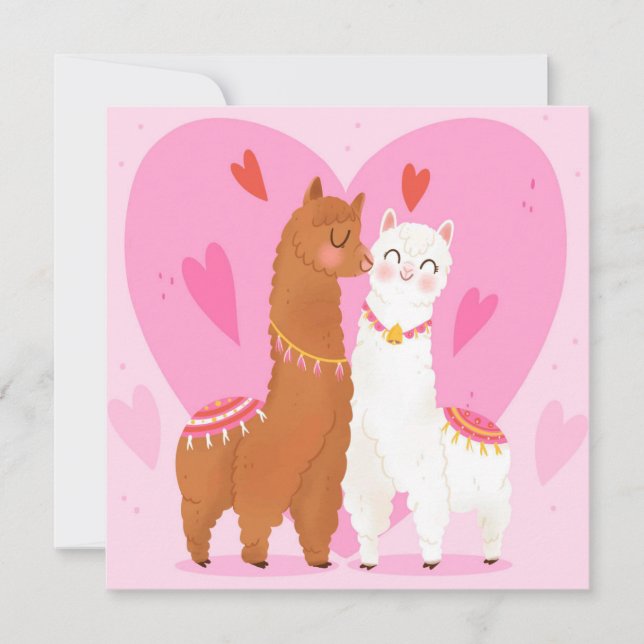 Carte de vacances Love You Llama (Devant)