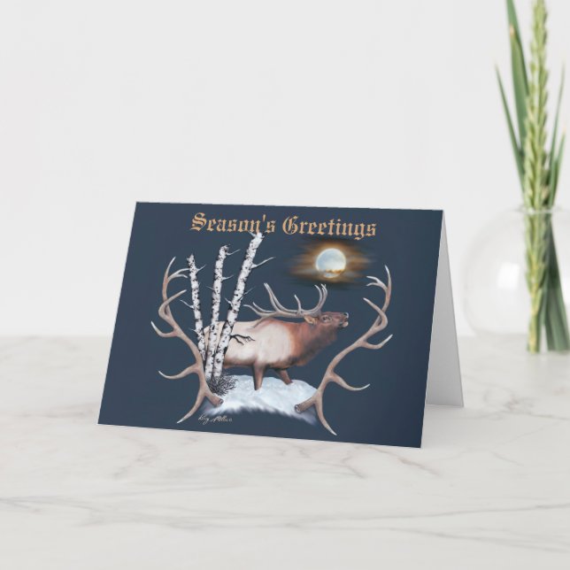 Carte de vacances Majestic Bull Elk (Devant)