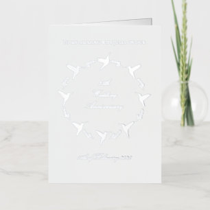 Carte De Vacances Métallisée Anniversaire du Mariage d'argent personnalisable