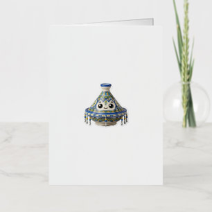 Carte De Vacances Métallisée Autocollant Kawaii Tajine Marocain Mignon