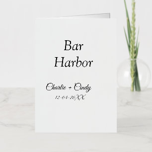 Carte De Vacances Métallisée Bar Harbour bachelorée fête d'honneur mariage a