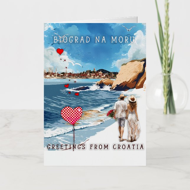 Carte De Vacances Métallisée Biograd na moru 5 (Recto)