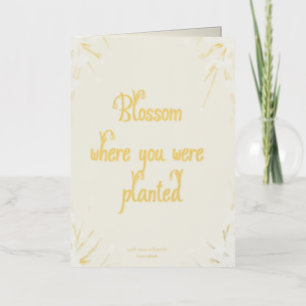 Carte De Vacances Métallisée Blossom Gold Card