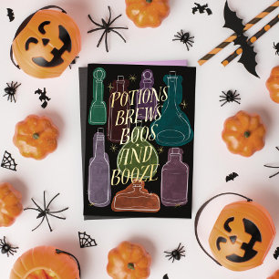 Carte De Vacances Métallisée Boos et Brews Gold