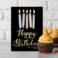 Bougies colorées Joyeux Anniversaire Réel