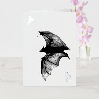 Carte De Vacances Métallisée Chauves-souris vampires gothiques