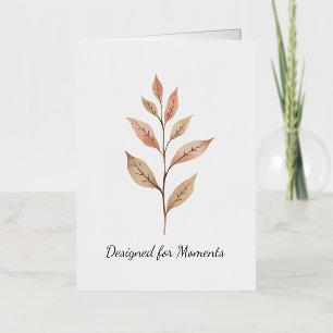 Carte De Vacances Métallisée Conçu pour les moments - Botanique
