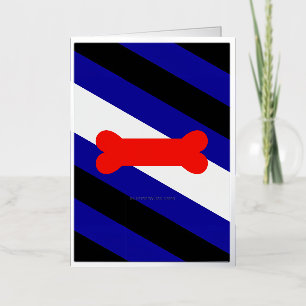 Carte De Vacances Métallisée Drapeau de la fierté de jeu de chiots de SlipperyJ
