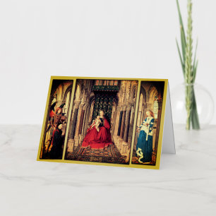 Carte De Vacances Métallisée Dresden Triptych (par Jan van Eyck, 1437)