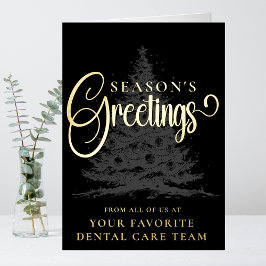 Carte De Vacances Métallisée Entreprise customisée Professionnel Noël d'affaire