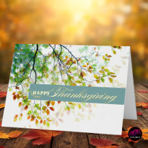 Feuilles d'automne à l'aquarelle pour Thanksgiving
