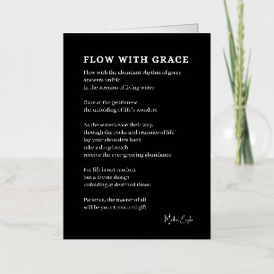 Carte De Vacances Métallisée Flux avec la poésie Grace Faith