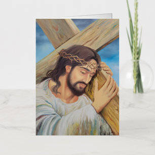 Carte De Vacances Métallisée Foi chrétienne Jésus Christ