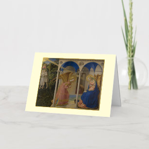 Carte De Vacances Métallisée Fra Angelico Fiche de voeux Annonciation