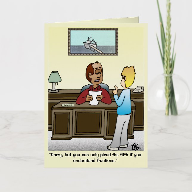 Carte De Vacances Métallisée Fractions (Recto)