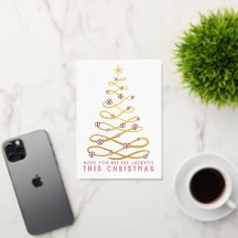Hope You Win Jackpot Red & Gold Christmas Card