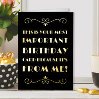 Important Anniversaire Vintage Typographie Or