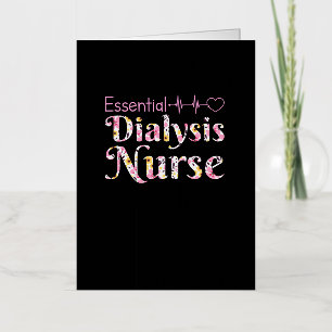 Carte De Vacances Métallisée Infirmière dialyse essentielle Hémodialyse Rein