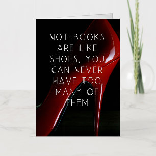 Carte De Vacances Métallisée Les Carnets Red Heels sont comme des chaussures