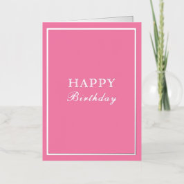 Carte De Vacances Métallisée Macaron français Joyeux Anniversaire Rose